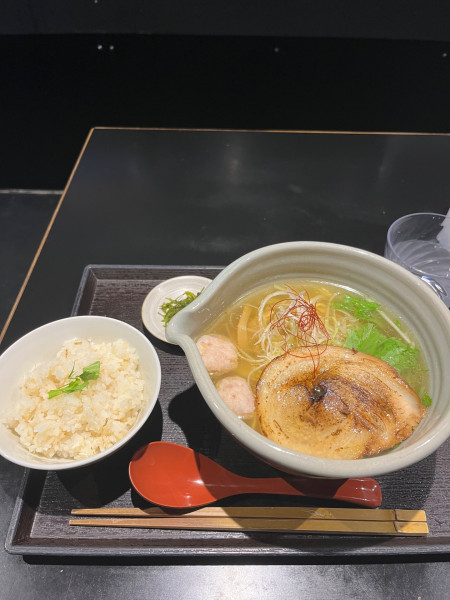 「塩ラーメンと半鯛めし」@麺処 銀笹の写真