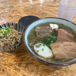ミックスそば（よもぎ麺）＋じゅーしー