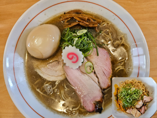 「煮干しらーめん+担々和え玉」@ラーメン ひさまつ軒の写真