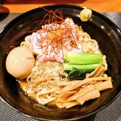 鯛と鶏のまぜそば(中)＋味玉