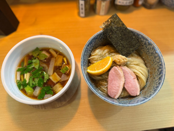 「鴨だし昆布水つけめん 1200円」@麺堂にしき 池袋西口店の写真
