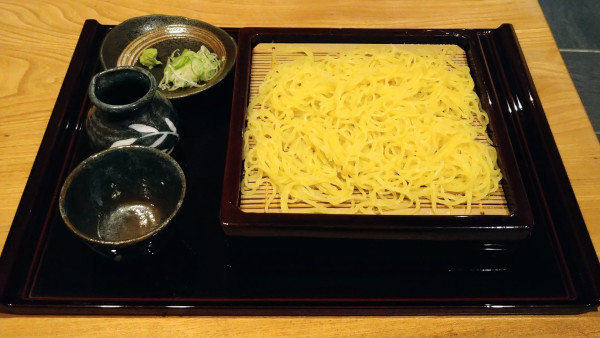 「ゆずそば【冬季限定】＋野菜天ぷら盛合せ」@手打ち蕎麦 山商の写真