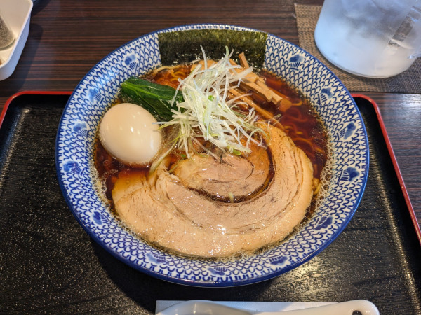 「味玉中華そば大盛（醤油）1200円」@中華そば こましょうの写真