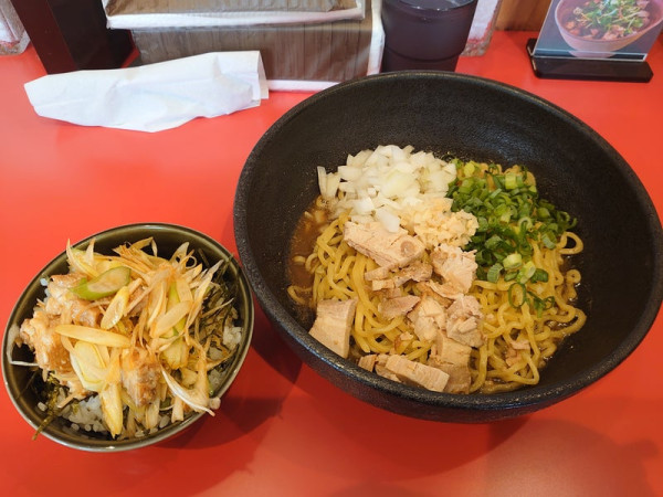 「煮干出汁まぜそばセット（ランチ限定）」@麺処 素和の写真