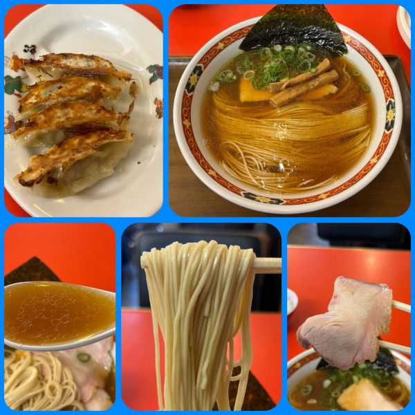 「ランチセットＢ（中華そば＋ギョーザライス）¥1100」@麺や食堂 本店の写真