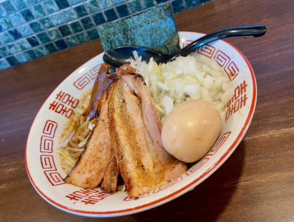 「あつそば(並)＋半熟味玉」@麺屋みつば＋クローバーの写真