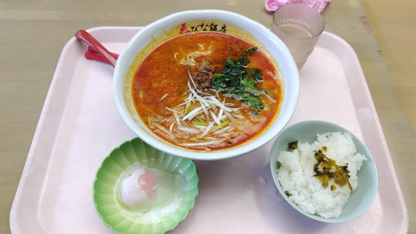 「令7·2·14担々麺温玉ミニライスセット(1000円)」@ゑびな飯店の写真
