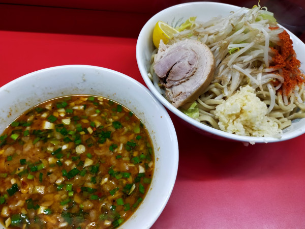 「味噌オロチョン・つけ麺・麺増640(熱盛・唐辛子・にんにく)」@ハナイロモ麺 吉祥寺本店の写真