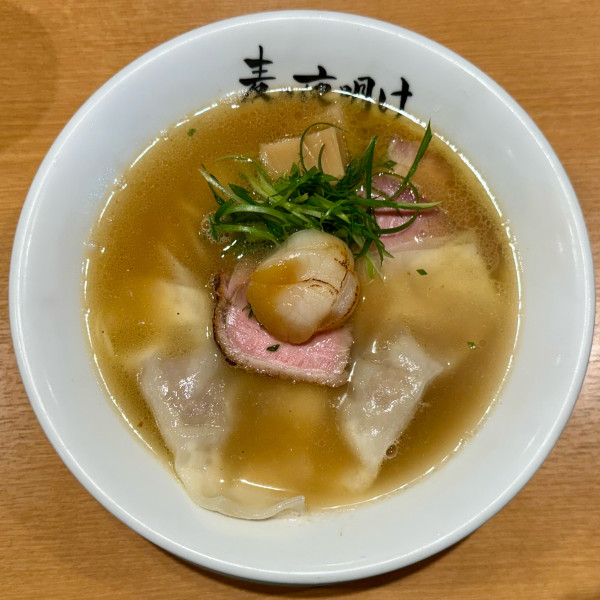 「特上帆立と山椒の中華そば（麺少なめ）¥1,490」@麦の夜明けの写真