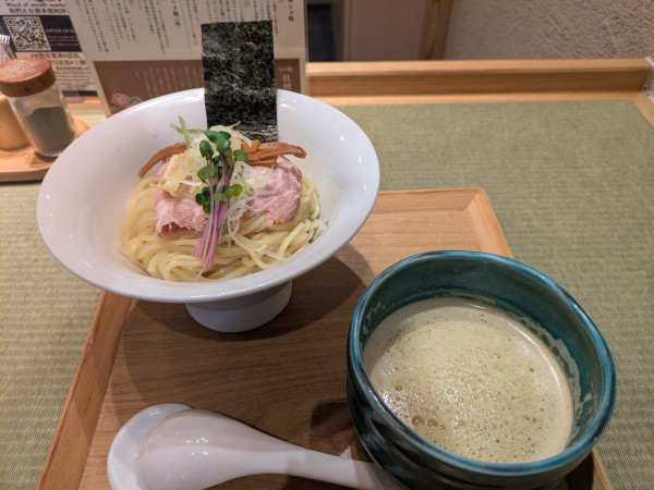 「牡蠣つけ麺(1150円)」@らぁ麺 牡蠣と貝の写真