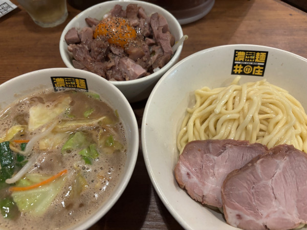 「濃菜つけ麺＋豚ごはん」@濃菜麺 井の庄の写真