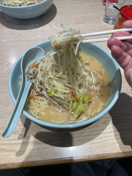 「肉野菜ラーメン大盛り」@手打らーめん 岩間の写真