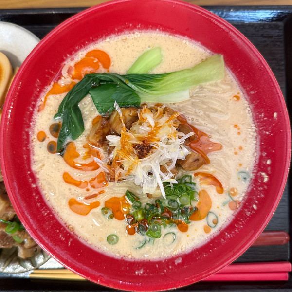 「坦々そば（並）＋坦々肉増し＋味付たまご」@金月そば 読谷店の写真