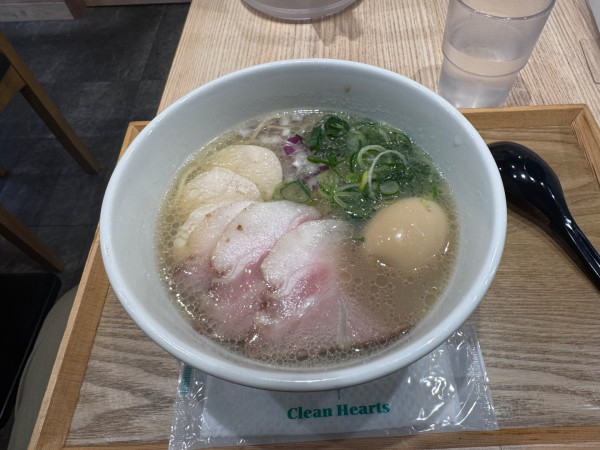「ラーメン塩 特製貝出汁中華そば（塩）」@貝麺 あおみの写真