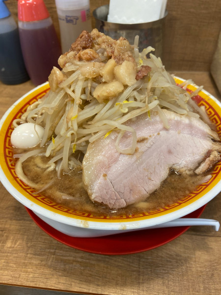 「ラーメン（360g）ヤサイ、アブラ」@えどもんど 新橋の写真