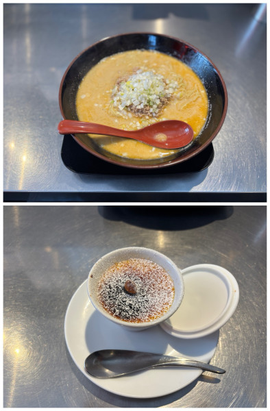 「担々麺大+クレームブリュレ」@高崎はた山の写真