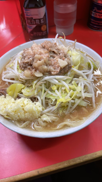 「小ラーメン ニンニク アブラ」@ラーメン二郎 松戸駅前店の写真