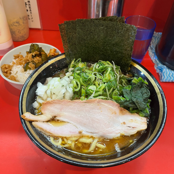 「ラーメン　九条ネギ」@横濱家系ラーメン 野中家の写真