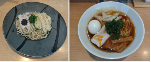 「淡麗雲呑醤油そば¥1050+黒トリュフの和え玉¥500-」@「七色の落書き」の写真