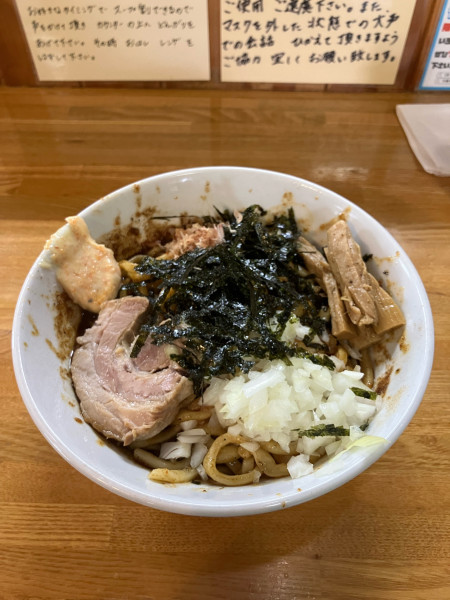 「たれそば(大盛り) +辛脂」@中華そば136の写真