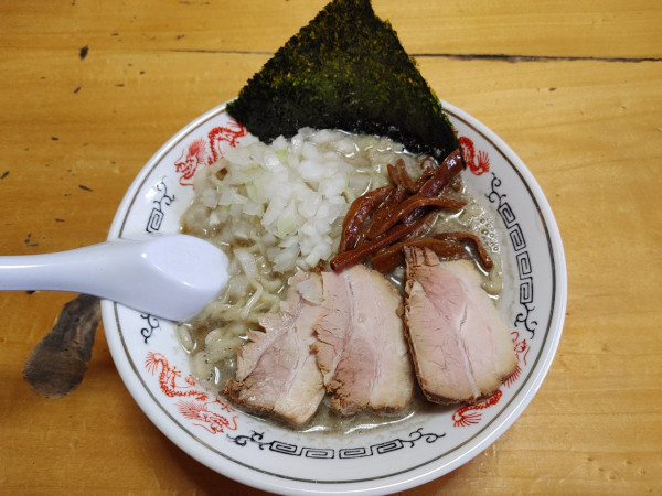 「背脂煮干中華　和え玉　800.200円」@福島屋の写真