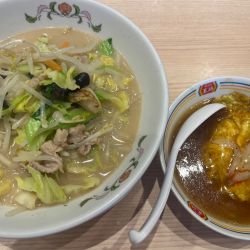 チャンポン+ジャストサイズ天津飯