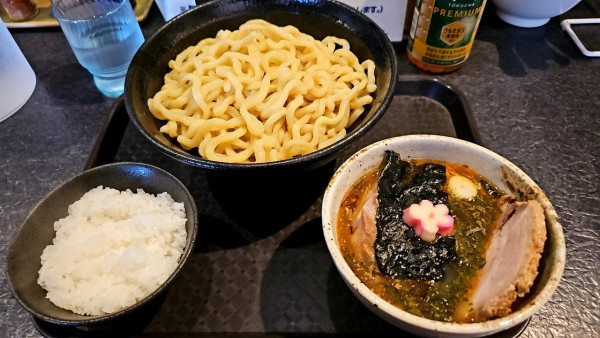 「【限定B】あん肝つけ麺中盛（ライス付）」@秋田ラーメン はまの写真