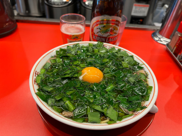 「ニラ中華そば」@レバニラ中華 満腹の写真