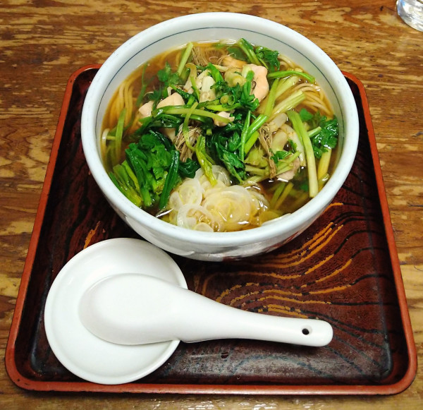 「せりかしわそば」@泰明庵の写真