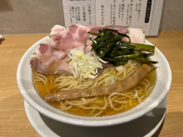 「淡竹（自家製辛ニラ入トピ）」@麺屋 聖 京都駅前店の写真