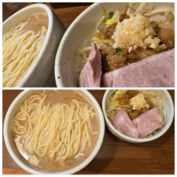 「らーめん＋スタベジ(背脂ニンニク)」@麺処 一笑の写真