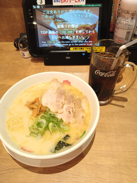 「豚骨チャーシュー麺　麺大盛」@日高屋 宇都宮テラス店の写真