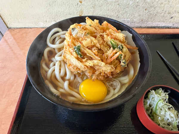 「かき揚天玉うどん（並盛）480円」@そば・うどん 八起家 西口店の写真