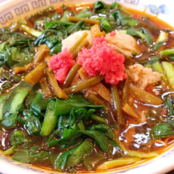 満州にらラーメン、にら増し