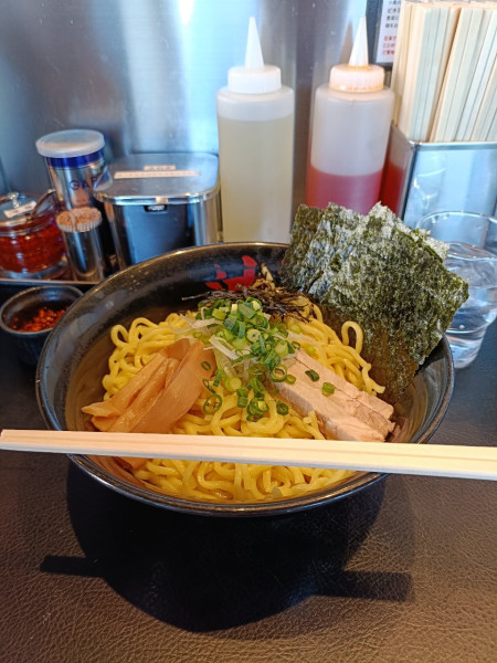 「油そば(大盛)焼きのり」@東京油組総本店 甲府昭和組の写真