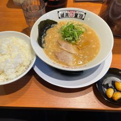 河童ラーメン濃いめ910円平日限定セットライス大盛90円替玉1玉