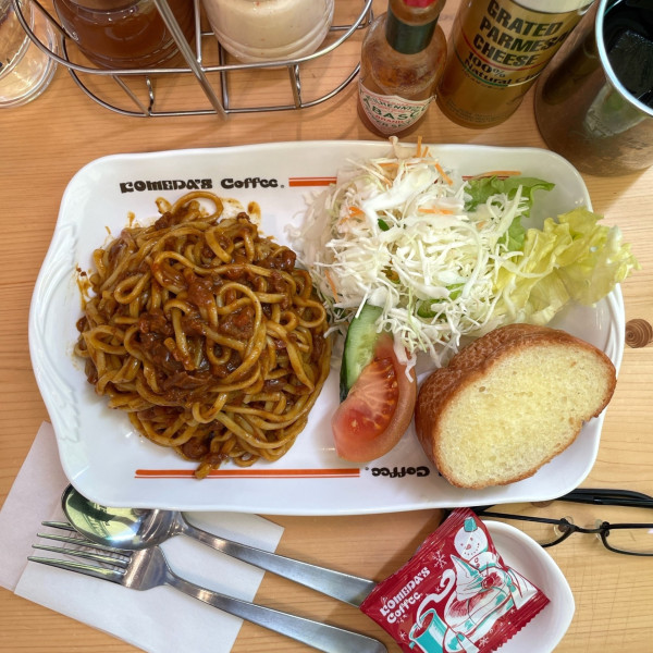 「「旨辛カリー」インディアンスパゲッティ」@コメダ珈琲店 小田急町田北口店の写真