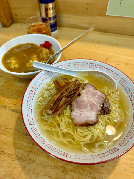 「中華そば(中)半カレーライス」@中華そば さとうの写真