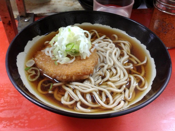 「コロッケそば(280円)」@六文そば 人形町店の写真