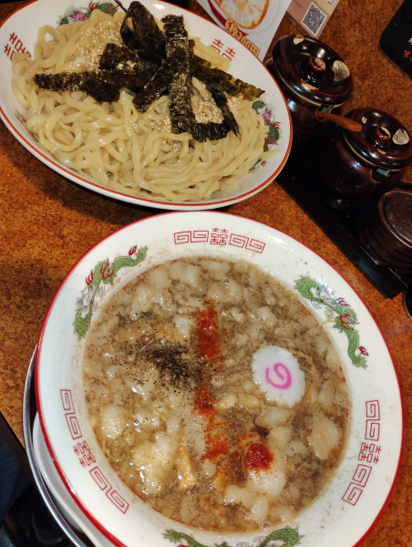 「背脂醤油つけ麺」@麺の蔵 かめだ屋の写真