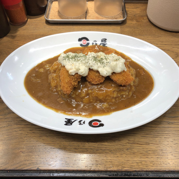 「カキフライカレー（七分盛）」@日乃屋カレー 渋谷三丁目店の写真