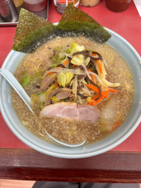 「野菜ラーメン(中盛、濃い固め多め)」@ラーメンショップ 石下店の写真