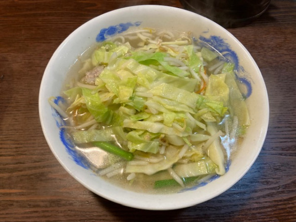 「タンメン＋餃子3個」@來々軒の写真