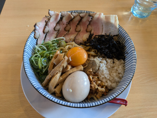 「得まぜそば大盛　1300円」@ごわ麺 一ノ里の写真