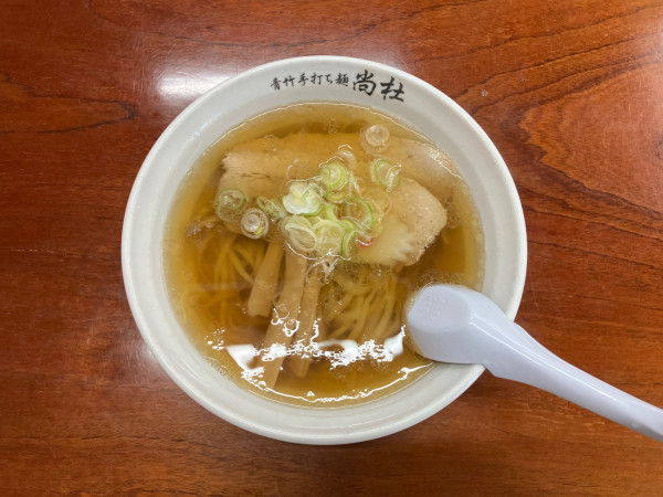 「ラーメン　半麺」@佐野青竹手打ち麺 尚杜の写真