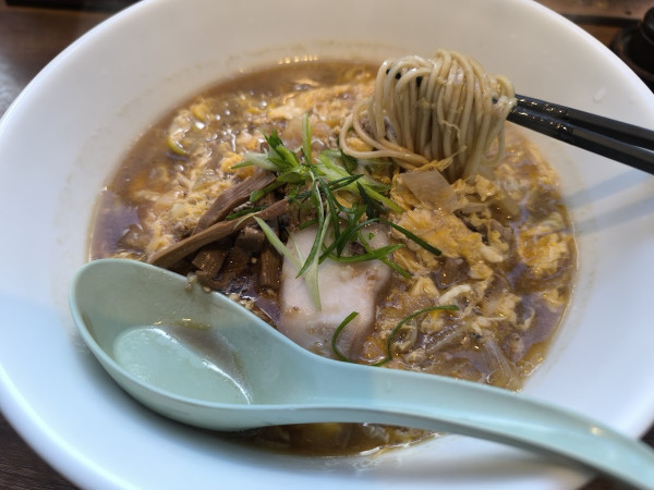 「かき玉生姜醤油ラーメン(1,250)」@中華食堂 かどやの写真