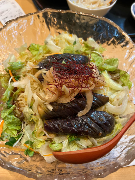 「揚げナスの冷やし中華」@ふじやま亭 イオン本牧店の写真