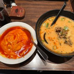 ラーメンセット（担々麺＋天津飯）950円