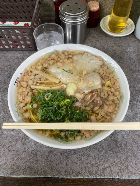 「中華そば大盛脂マシマシニンニクトッピング」@つたふじ 福山支店の写真