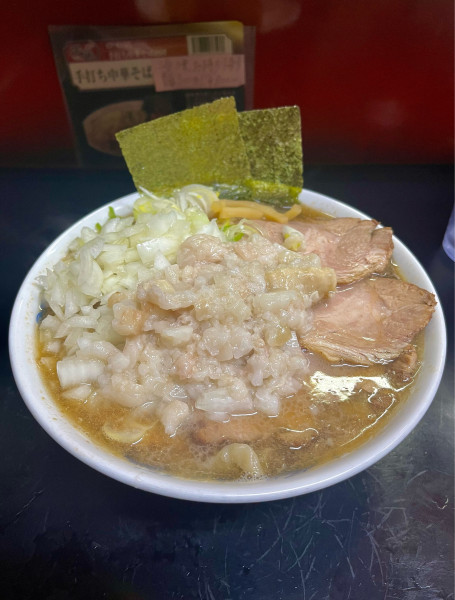 「チャーシュー麺(中)TP玉ねぎ、にんにく」@手打ち中華そば 酒田 河原町店の写真